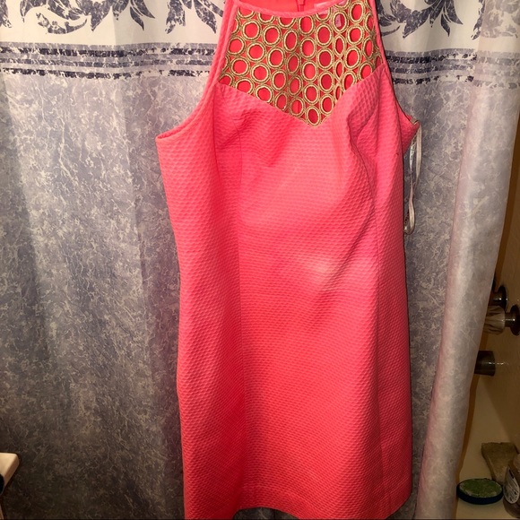 LILLY PULITZER CORAL LARINA SHIFT DRESS - Picture 7 of 8